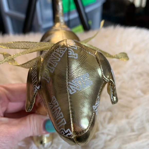 Victoria Secret 2014 Pink Fashion Show Gold Plush Dog Collectible - Picture 5 of 9